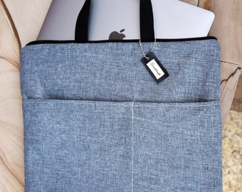 Sac MacBook Pro de 13 », sac d’ordinateur, manchon MacBook Air, sac portable, avec poignée - Gris (CB-1)