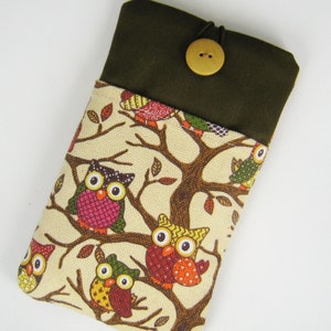 iPhone 12 Pro sleeve, phone sleeve, iPhone X phone case, samsung galaxy sleeve, ipod sleeve, iPod case - Little owls (P-122)