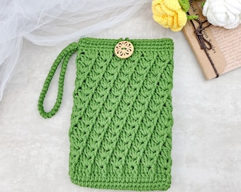 Crochet Phone Bag, Phone Case, Phone Holder, Crossbody Phone Bag, Crossbody Phone Purse, Crochet Mini Bag, Small Crossbody Bag (Pattern C)