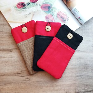 iPhone 12 Pro sleeve, phone sleeve, iPhone X phone case, samsung galaxy sleeve, ipod sleeve, iPod case - Solid color (P-112/115/116)