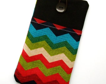 iPhone 12 Pro sleeve, phone sleeve, iPhone X phone case, samsung phone sleeve, ipod sleeve, iPod case - Chevron (P-235)