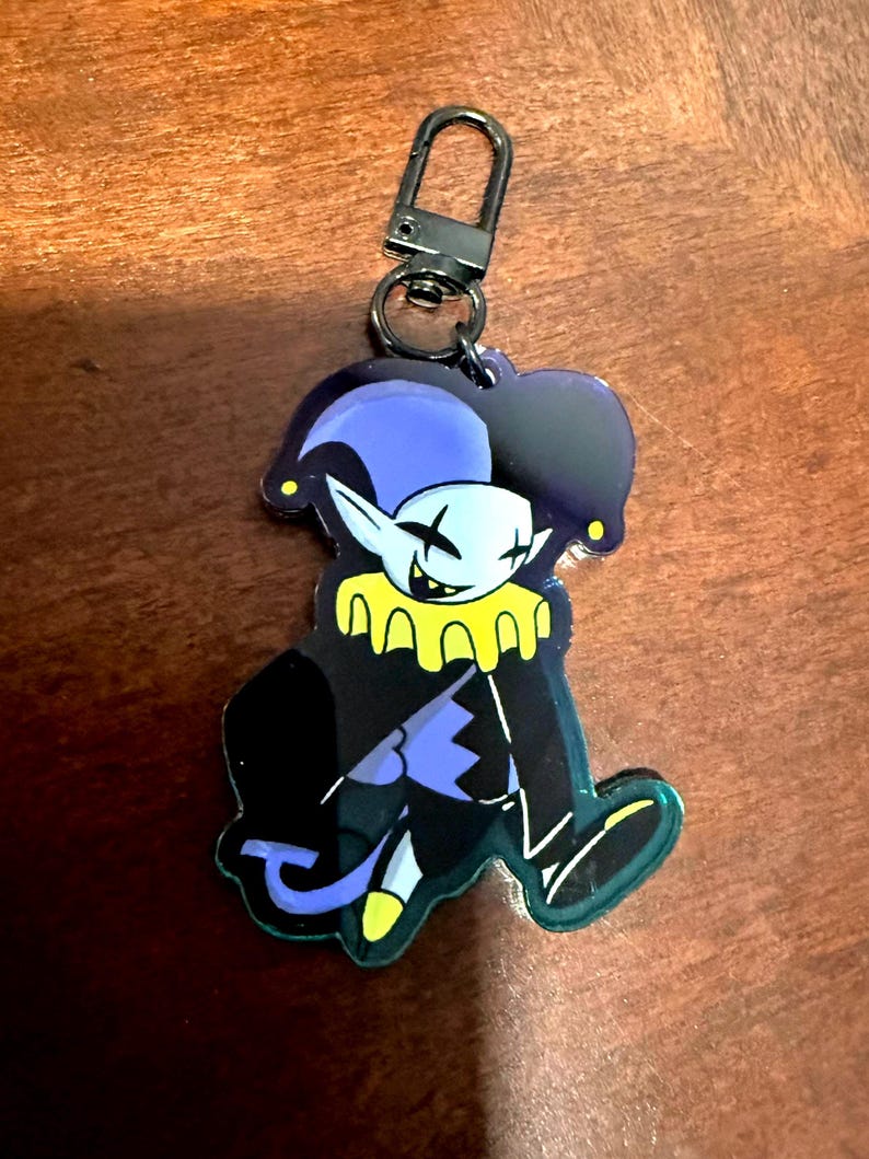 Jester Key Chain PRE-ORDER) Deltarune Acrylic Charms - Etsy