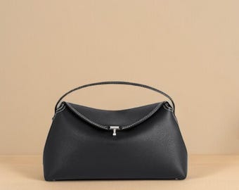 Vintage Grainy Leather Crossbody Bag – Handmade Shoulder Purse for Women – Elegant Everyday Satchel – Genuine Leather Gift Idea