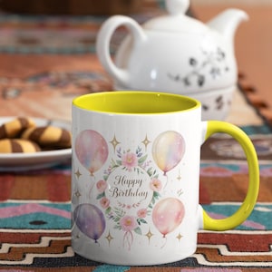 Colorful Mugs, Happy Birthday Mug, Colorful Birthday Mug, Birthday Gift Mug, Party Theme Mug, Fun Birthday Mug, Cute Birthday, Mug for Kids