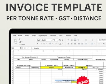 Modèle de devis et de facture de camion (Excel) | Calculateur de fret + feuille de tarifs au KM pour les opérateurs de transport