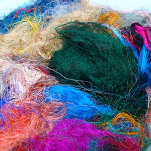 Premium Recycled Silk Fibers 2 Ounces