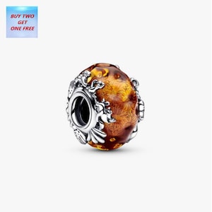 Disney The Lion King Murano Glass Charm 925 Sterling Silver Colorful Lion Pendant Fits Pandora Bracelet Gift Silver charm;charm for bracelet