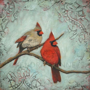 Shadow of Your Wings Limited Edition Giclée, Cardinal Painting image 1