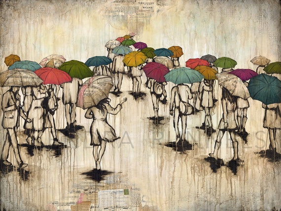 Feeling the Rain | Watercolor Painting
