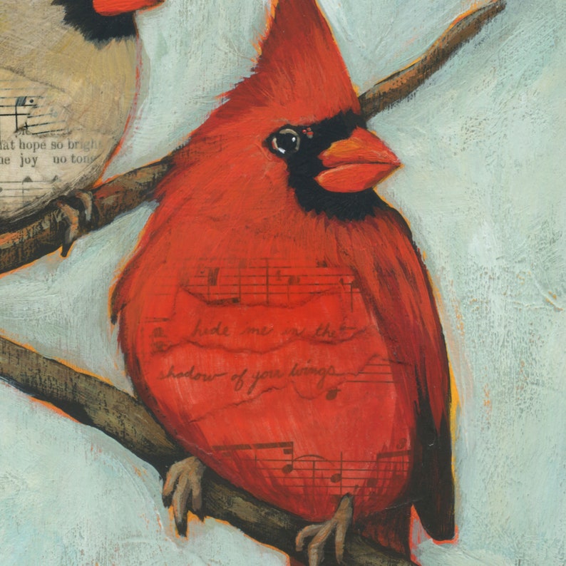 Shadow of Your Wings Limited Edition Giclée, Cardinal Painting image 6