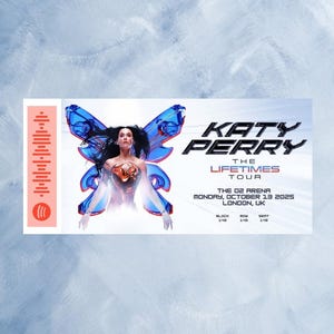 Katy Perry Lifetimes World Tour 2025 Individuelle Souvenir Konzertkarte Andenken 143