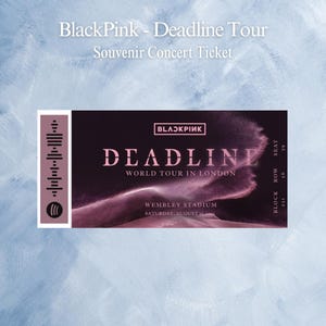 Entrada de recuerdo personalizada para el concierto de la gira mundial BLACKPINK DEADLINE 2025