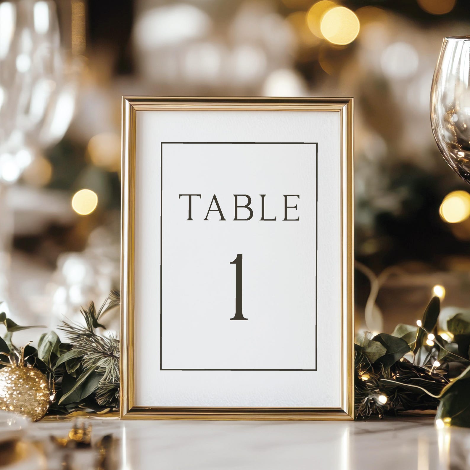 Editable Classic Table Number Template | Printable Wedding Corjl Design ...