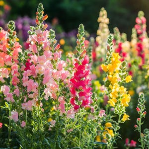 Snapdragon Flower Seeds – 100/200/500 Seeds | Colorful Tall Blooms for Garden Borders | Easy to Grow Annual Flowers | Butterfly Magnet