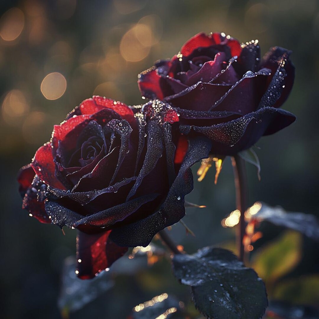 Red & Black Rose Seeds - Beautiful Rare Climbing Roses For Garden Bouquet 7 thumbnail image
