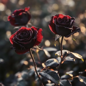 Black Baccara Rose Seeds | 100/200/500 Velvet Black Roses | Rare Romantic Flowers for Garden or Gift