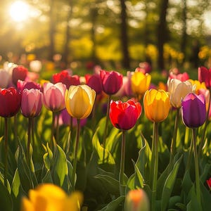 Premium Tulip Bulbs | 1/2/5 Pack | Vibrant Spring Flowers for Garden or Pots