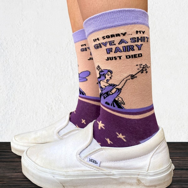 My Give a Shit Fairy Just Died Women’s Crew Socks