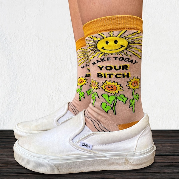 Make Today Your Bitch Womens Crew Socks