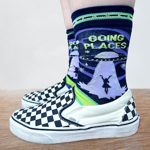 Going Places Womens Crew Socks