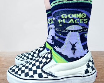 Going Places Womens Crew Socks