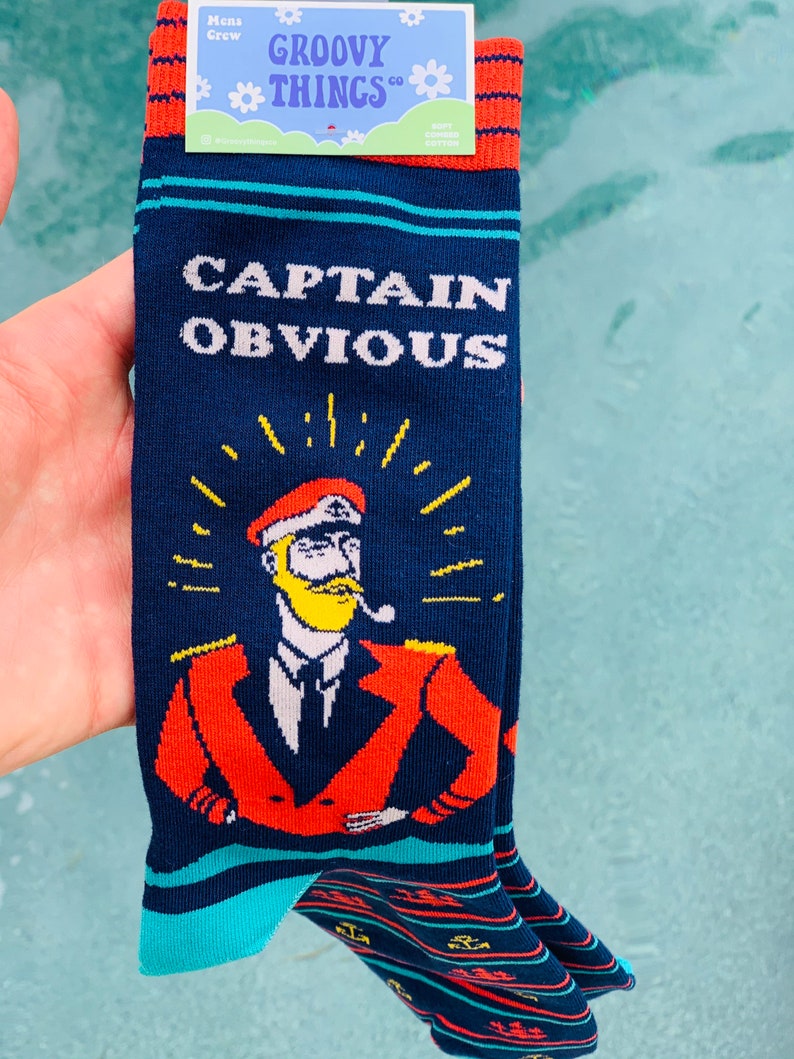Captain Obvious Men\u2019s Crew Socks