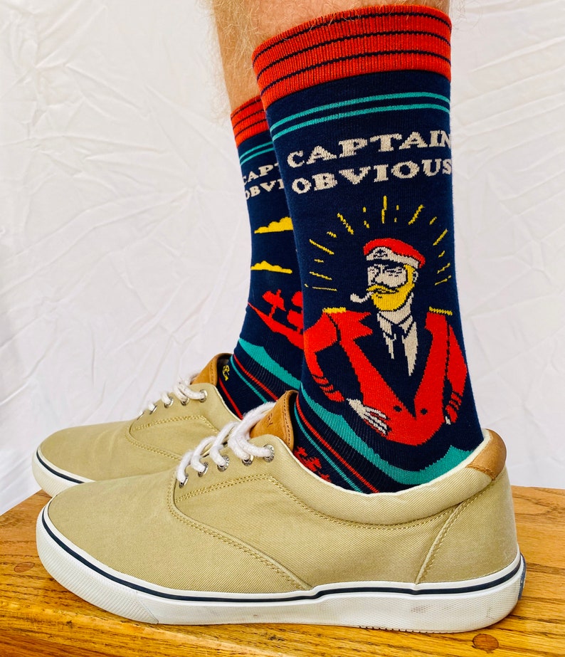 Captain Obvious Men\u2019s Crew Socks