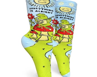 Everything Is Alright Womens Crew Socks