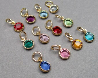 birthstone charms etsy