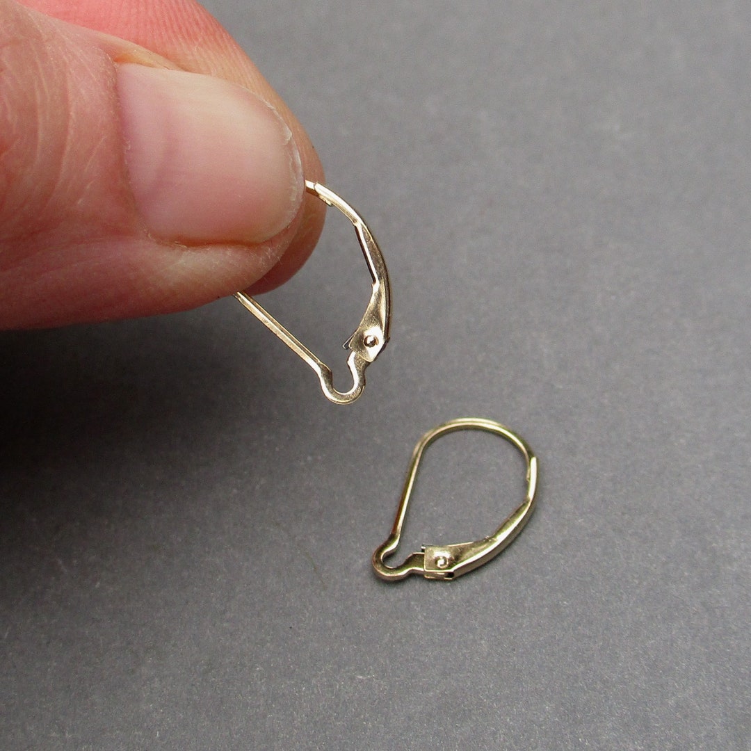 14K Gold Fill Leverback Earrings, Gold Interchangeable Hoop Earrings