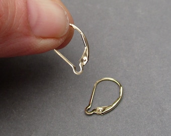 14K Gold Fill Leverback Earrings for Interchangeable Charms and Dangles