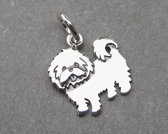 Sterling Silver 18mm Dog with 7.5 Charm Bracelet Jewels Obsession Dog Pendant 