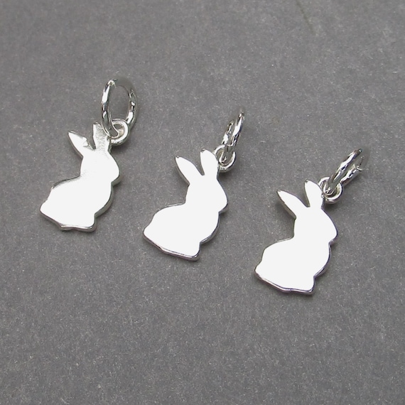 Sterling Silver Rabbit Charm for Necklace, Bracelets and Earrings, Easter  Bunny Necklace Pendant, Gift for Rabbit Lover