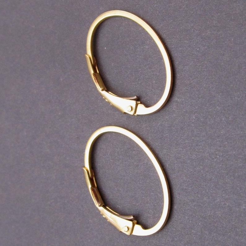 Gold Interchangeable Hoop Earrings Lever Back Earrings Gold Etsy