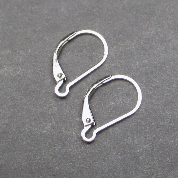 Sterling Silver Leverback Earrings, Silver Earrings, DIY Jewelry Supplies, Earring Components, Interchangeable Charm Lever Back Earrings