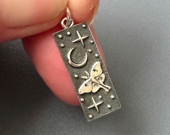 Ciondolo in argento falce di luna - Gioielli - Ciondoli - di moonheart