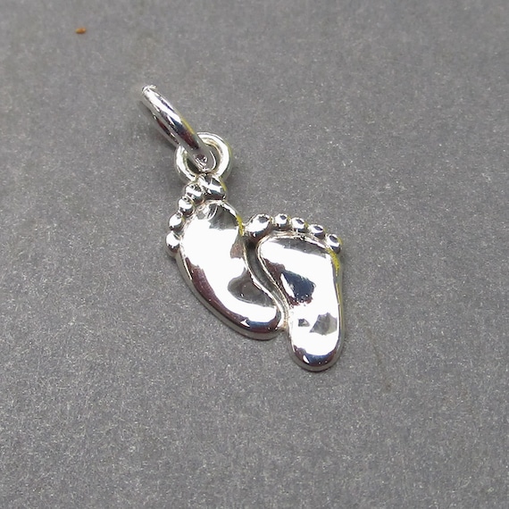 Sterling Silver Baby Feet Bracelet Charm Baby Girl Necklace Charm Baby Boy Charm Christening Gift Baby Shower Gift Foot Print Pendant Etsy