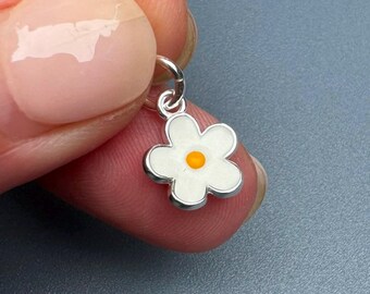 Gänseblümchen-Anhänger aus Sterlingsilber, niedlicher Blumenschmuck