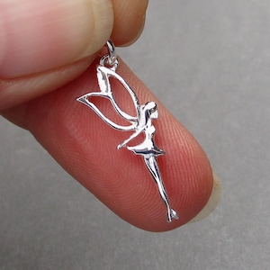 Sterling Silver Fairy Charm for Earrings, Necklaces and Bracelets, Fantasy Magical Charm, Fairy Jewelry
