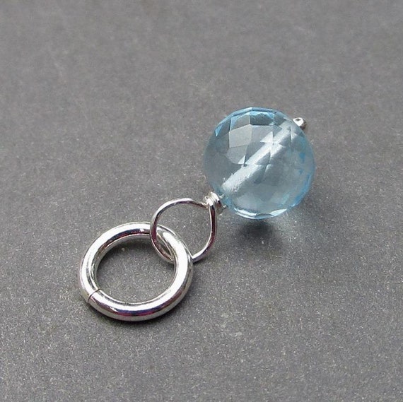 Silver Wire Wrap w Blue Zircon /& Topaz FREE SHIPPING!!
