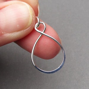 Sterling Silver Infinity Necklace Pendant, Necklace Charm Holder, Personalized Jewelry, Mother&#39;s Day Gift, Gift for Grandmother Mom Wife