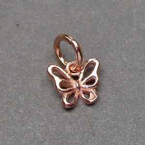 Rose Gold Schmetterling Anhänger für Halsketten, Ohrringe, Armbänder und Fußkettchen, Geschenk für Schmetterling-Liebhaber, Geschenk unter 10