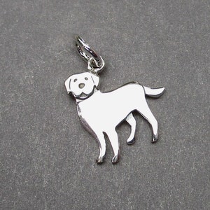Labrador Retriever Sterling Silver Dog Necklace Charm, Necklace Pendant, Dog Jewelry, Charm for Bracelet, Pet Charm, Gift for Dog Lover