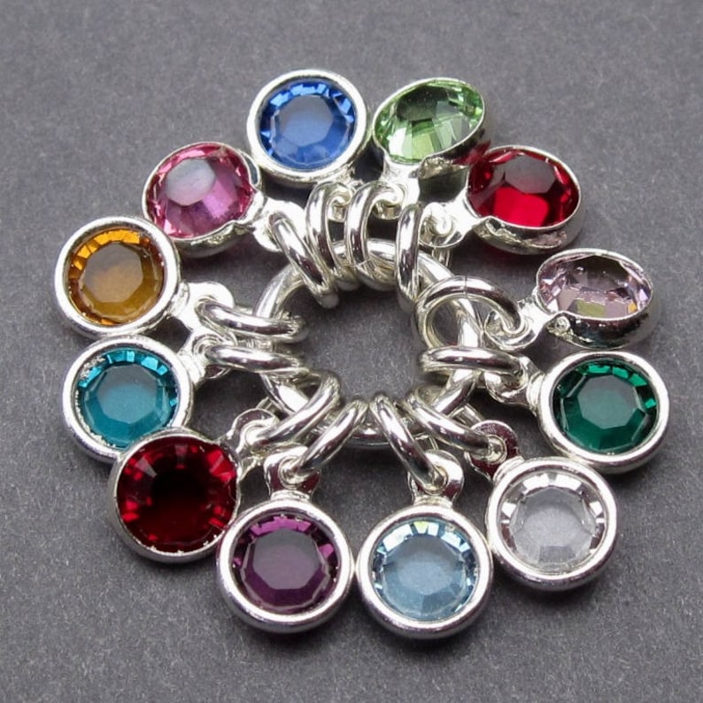 Swarovski Birthstone Charms TINY 4mm Swarovski Crystal Etsy