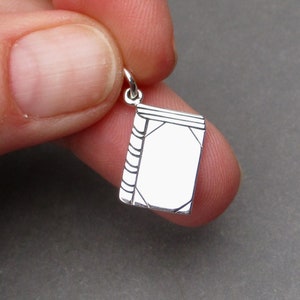 thumbnail image 2 of Xanadu Designs Book Charms – 26mm Antiqued Silver Plated Pendants (Bulk: 5, 10, 20 PCs) C9524 2 of 4