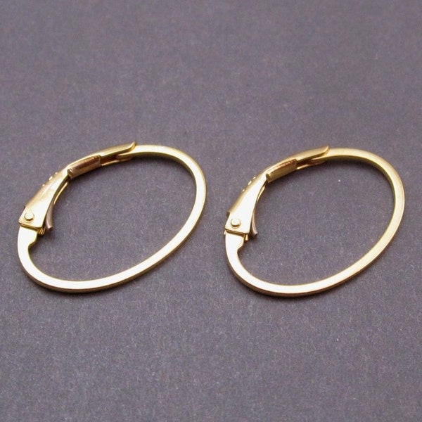 Gold Interchangeable Hoop Earrings, Lever back earrings, Gold Vermeil Hoop Earrings, Gold Leverback Earrings