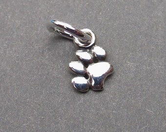 Dije de plata de ley con forma de huella de pata, pulsera conmemorativa para mascotas, regalo para amantes de los perros y los gatos.