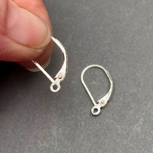 Sterling Silver Leverback Earrings, DIY Jewelry Supplies, Interchangeable Charm Earrings, Earring Findings Components