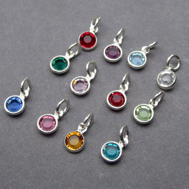 Pick A Pair Birthstone Crystal Channel Charms