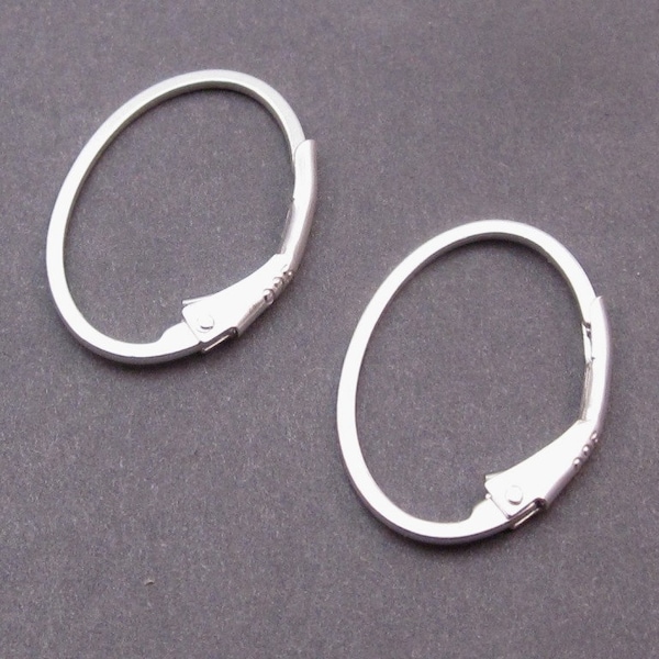 Sterling Silver Leverback Earrings, Interchangeable Charm Oval Hoop Earrings, Lever Back Hoop Earrings, Gift for Her, Gift for Bridesmaid